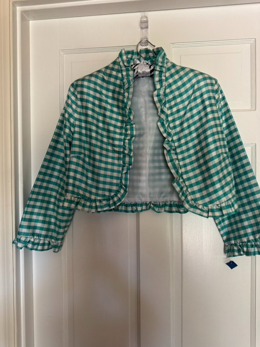 Connie Roberson Ruffled, Cropped Jacket